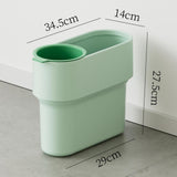 Maxbell Trash Can with Removable Mini Cup Garbage Can for Bathroom Kitchen Guestroom Green