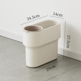 Maxbell Trash Can with Removable Mini Cup Garbage Can for Bathroom Kitchen Guestroom White