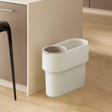 Maxbell Trash Can with Removable Mini Cup Garbage Can for Bathroom Kitchen Guestroom White