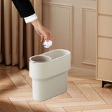Maxbell Trash Can with Removable Mini Cup Garbage Can for Bathroom Kitchen Guestroom White