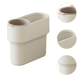 Maxbell Trash Can with Removable Mini Cup Garbage Can for Bathroom Kitchen Guestroom White