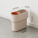 Maxbell Trash Can with Removable Mini Cup Garbage Can for Bathroom Kitchen Guestroom Beige