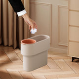 Maxbell Trash Can with Removable Mini Cup Garbage Can for Bathroom Kitchen Guestroom Beige