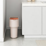 Maxbell Trash Can with Removable Mini Cup Garbage Can for Bathroom Kitchen Guestroom Beige