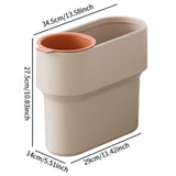 Maxbell Trash Can with Removable Mini Cup Garbage Can for Bathroom Kitchen Guestroom Beige