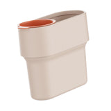 Maxbell Trash Can with Removable Mini Cup Garbage Can for Bathroom Kitchen Guestroom Beige
