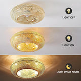 Maxbell Ceiling Fan with Light Bohemian Adjustable for Dining Room Farmhouse Kitchen