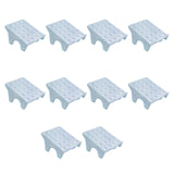 Maxbell 10Pcs Shoe Rack Organization Storage Shelf Display Stand for Entryway Garage Blue