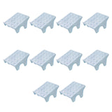 Maxbell 10Pcs Shoe Rack Organization Storage Shelf Display Stand for Entryway Garage Blue