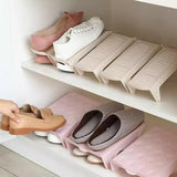 Maxbell 10Pcs Shoe Rack Organization Storage Shelf Display Stand for Entryway Garage Pink