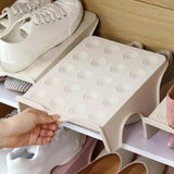 Maxbell 10Pcs Shoe Rack Organization Storage Shelf Display Stand for Entryway Garage Pink