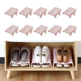 Maxbell 10Pcs Shoe Rack Organization Storage Shelf Display Stand for Entryway Garage Pink