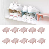 Maxbell 10Pcs Shoe Rack Organization Storage Shelf Display Stand for Entryway Garage Pink