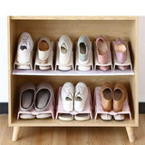 Maxbell 10Pcs Shoe Rack Organization Storage Shelf Display Stand for Entryway Garage Beige
