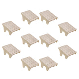 Maxbell 10Pcs Shoe Rack Organization Storage Shelf Display Stand for Entryway Garage Beige
