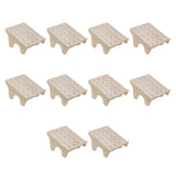 Maxbell 10Pcs Shoe Rack Organization Storage Shelf Display Stand for Entryway Garage Beige