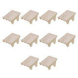 Maxbell 10Pcs Shoe Rack Organization Storage Shelf Display Stand for Entryway Garage Beige