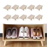 Maxbell 10Pcs Shoe Rack Organization Storage Shelf Display Stand for Entryway Garage Beige