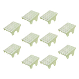 Maxbell 10Pcs Shoe Rack Organization Storage Shelf Display Stand for Entryway Garage Green