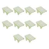 Maxbell 10Pcs Shoe Rack Organization Storage Shelf Display Stand for Entryway Garage Green