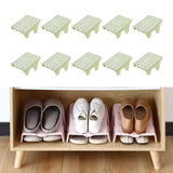 Maxbell 10Pcs Shoe Rack Organization Storage Shelf Display Stand for Entryway Garage Green