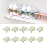 Maxbell 10Pcs Shoe Rack Organization Storage Shelf Display Stand for Entryway Garage Green