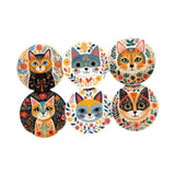 Maxbell 6x Wooden Cute Cat Coasters Desktop Table Protection for Bar Farmhouse Decor