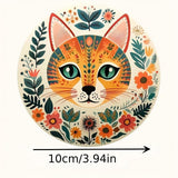 Maxbell 6x Wooden Cute Cat Coasters Desktop Table Protection for Bar Farmhouse Decor