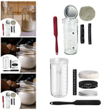 Maxbell Sourdough Starter Kit Tool Glass Measuring Cup for Coffee Kitchen Bakery 730ml