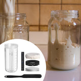 Maxbell Sourdough Starter Kit Tool Glass Measuring Cup for Coffee Kitchen Bakery 1000ml