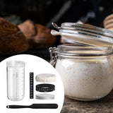Maxbell Sourdough Starter Kit Tool Glass Measuring Cup for Coffee Kitchen Bakery 1000ml