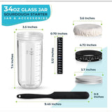 Maxbell Sourdough Starter Kit Tool Glass Measuring Cup for Coffee Kitchen Bakery 1000ml