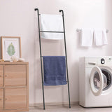 Maxbell Metal Blanket Ladder Organizer 4 Tier for Living Room Blankets Throw Blanket