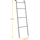 Maxbell Metal Blanket Ladder Organizer 4 Tier for Living Room Blankets Throw Blanket