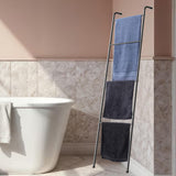 Maxbell Metal Blanket Ladder Organizer 4 Tier for Living Room Blankets Throw Blanket