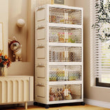 Maxbell 5 Tier Plastic Storage Bins Stackable Storage Bins for Home Bedroom Toy Room