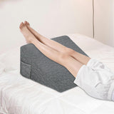 Maxbell Wedge Pillow Headboard Incline Pillow Bed Wedge Pillow for Gifts for Mom Bed gray