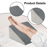 Maxbell Wedge Pillow Headboard Incline Pillow Bed Wedge Pillow for Gifts for Mom Bed gray white