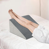 Maxbell Wedge Pillow Headboard Incline Pillow Bed Wedge Pillow for Gifts for Mom Bed gray white