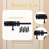 Maxbell Barrel Bolt Door Latch Portable Door Lock for Outdoor Fence Home Inside Door 8 in