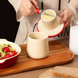 Maxbell Butter Crock Counter French Style with Lid Fashion Ceramic Storage Container Large Dot