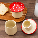 Maxbell Butter Crock Counter French Style with Lid Fashion Ceramic Storage Container Large Dot