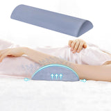 Maxbell Memory Foam Leg Support Pillow Washable Low Back Cushion for Worker Airplane Grey