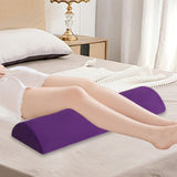 Maxbell Memory Foam Leg Support Pillow Washable Low Back Cushion for Worker Airplane Purple