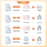 Maxbell 5Pcs Vacuum Storage Bag Quilt with Pump Thicken Transparent 80% More Storage