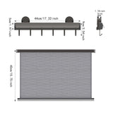 Maxbell Retractable Drying Rack Towel Rack Laundry Drying Holder for Balcony Bedroom 40cmx44cm 6 Hooks