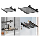 Maxbell Retractable Drying Rack Towel Rack Laundry Drying Holder for Balcony Bedroom 40cmx44cm 6 Hooks