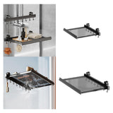 Maxbell Retractable Drying Rack Towel Rack Laundry Drying Holder for Balcony Bedroom 40cmx44cm 6 Hooks
