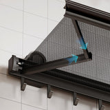 Maxbell Retractable Drying Rack Towel Rack Laundry Drying Holder for Balcony Bedroom 40cmx44cm 6 Hooks