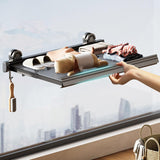 Maxbell Retractable Drying Rack Towel Rack Laundry Drying Holder for Balcony Bedroom 40cmx44cm 6 Hooks